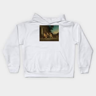 Canvassing for a Vote by George Caleb Bingham Kids Hoodie